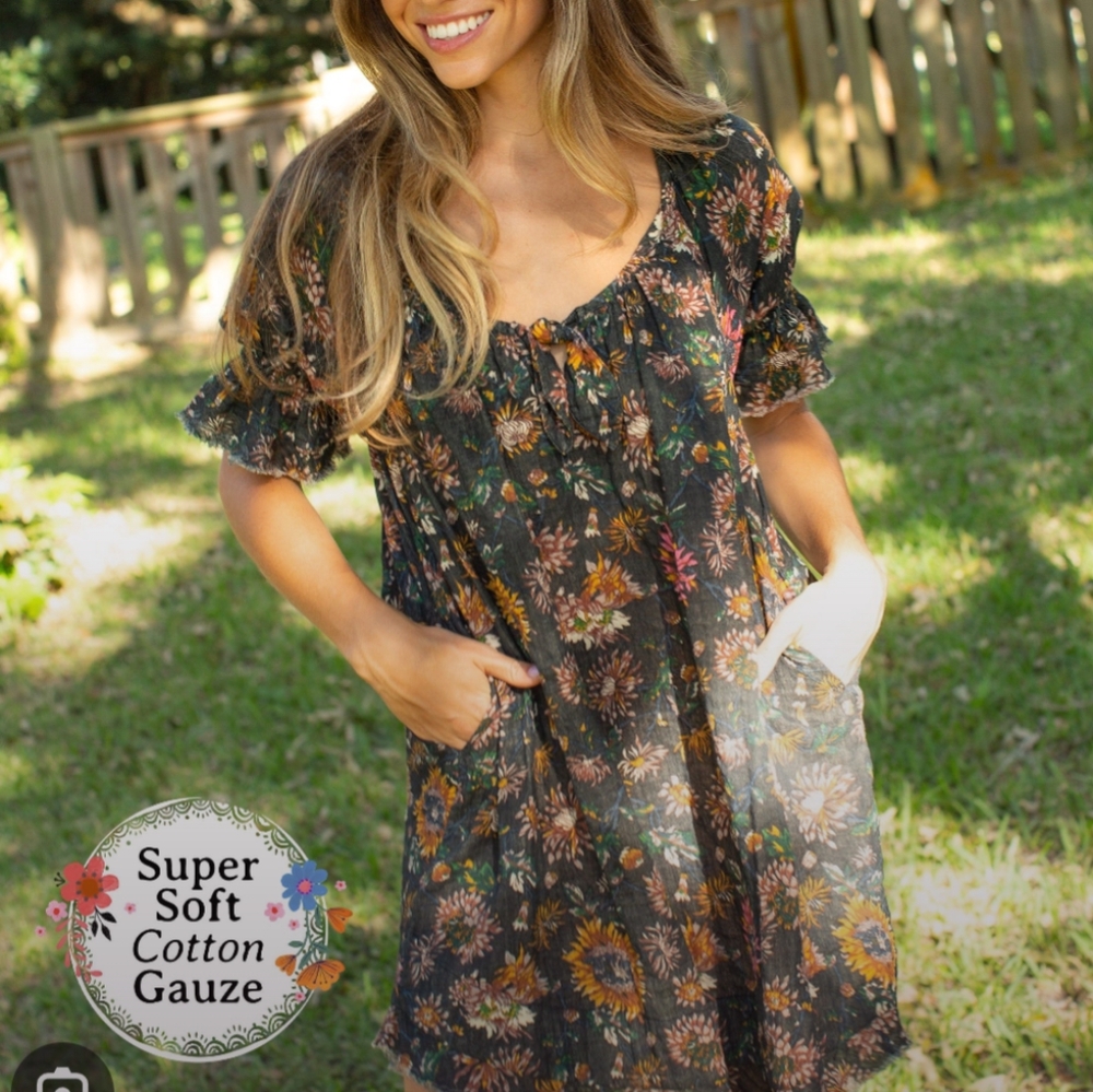 Sienna Cotton Gauze Mini Dress